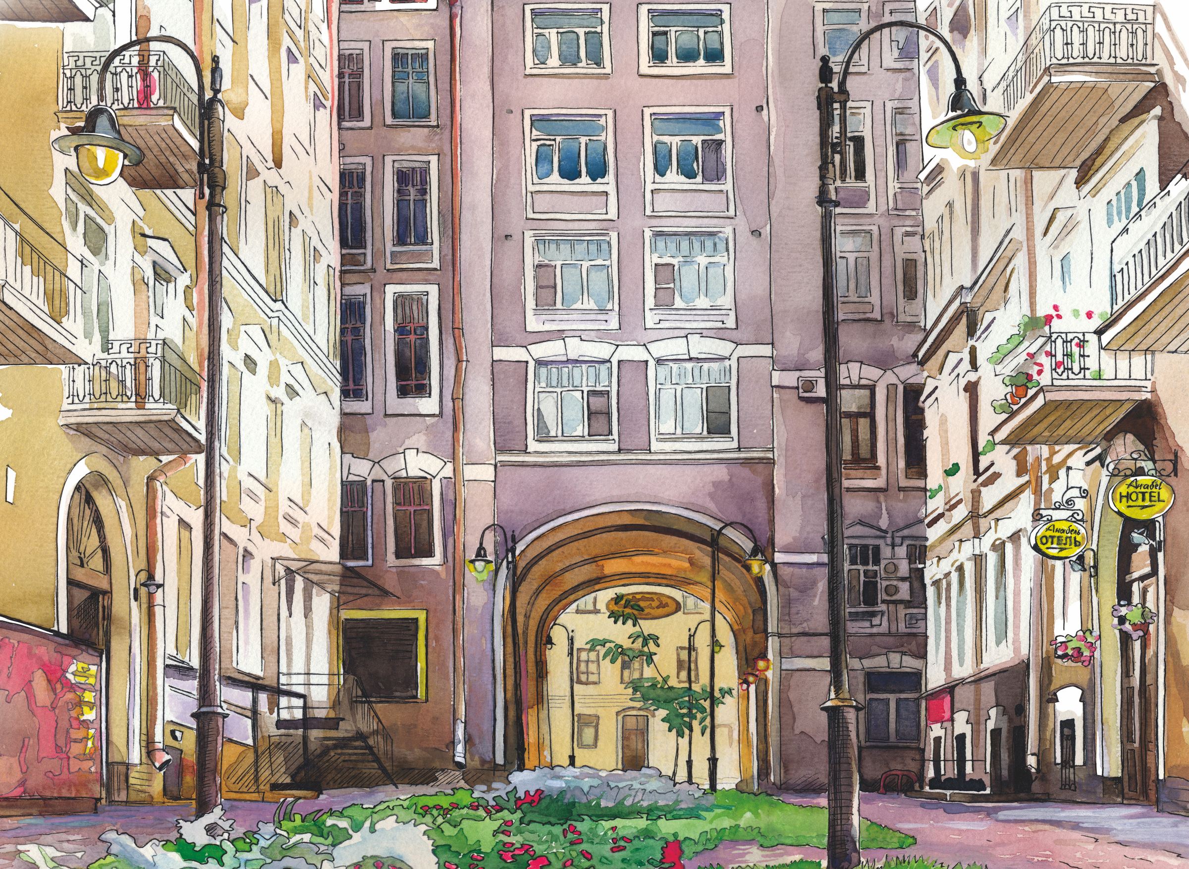 Courtyard of the building at 88 Nevsky Prospekt
